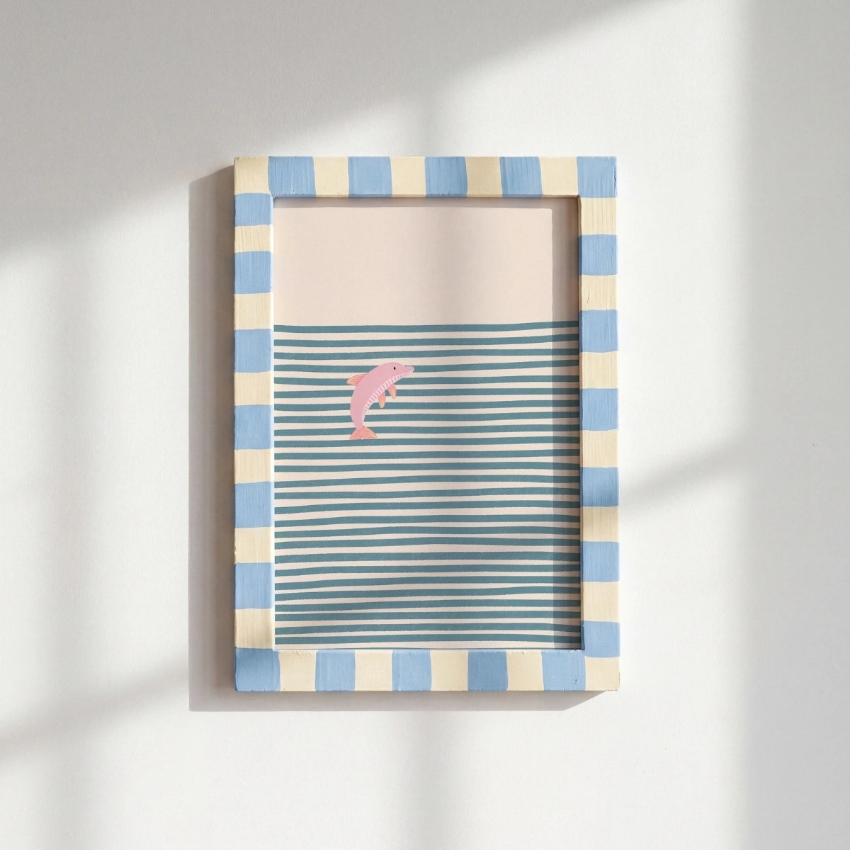 Minimal Dolphin Wall Art, Coastal Wall Decor