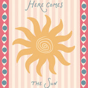 Pink Striped Sunshine Artwork – Coastal Wall Art