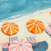Retro Beach Umbrella - Poster costiero