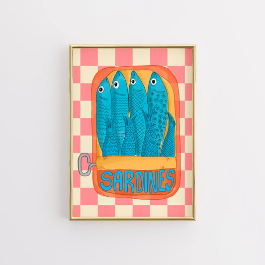 Sardines Poster – Pop Art Fish Wall Print