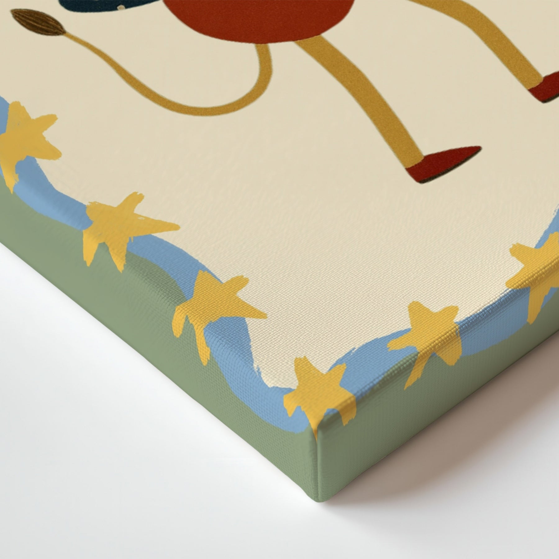 Lion Playing Guitar Nursery Canvas Print