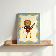 Lion Playing Guitar – Nursery & Kids Canvas Wall Art
