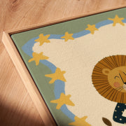 Lion Playing Guitar – Nursery & Kids Canvas Wall Art