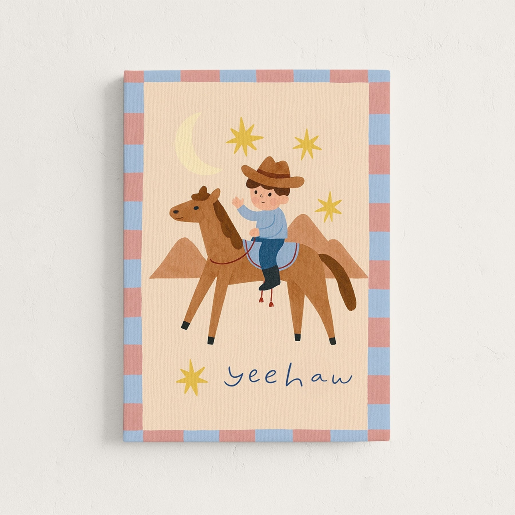 Yeehaw Cowboy Nursery Canvas Print