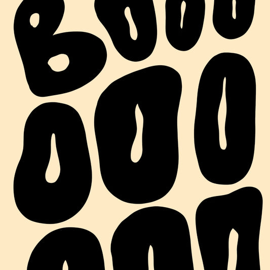BOOOO Halloween Print – Minimalist Spooky