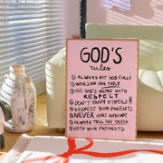 God's Rules – Christian Wall Art