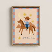 Cowboy Moonlight Adventure – Nursery & Kids Canvas Wall Art