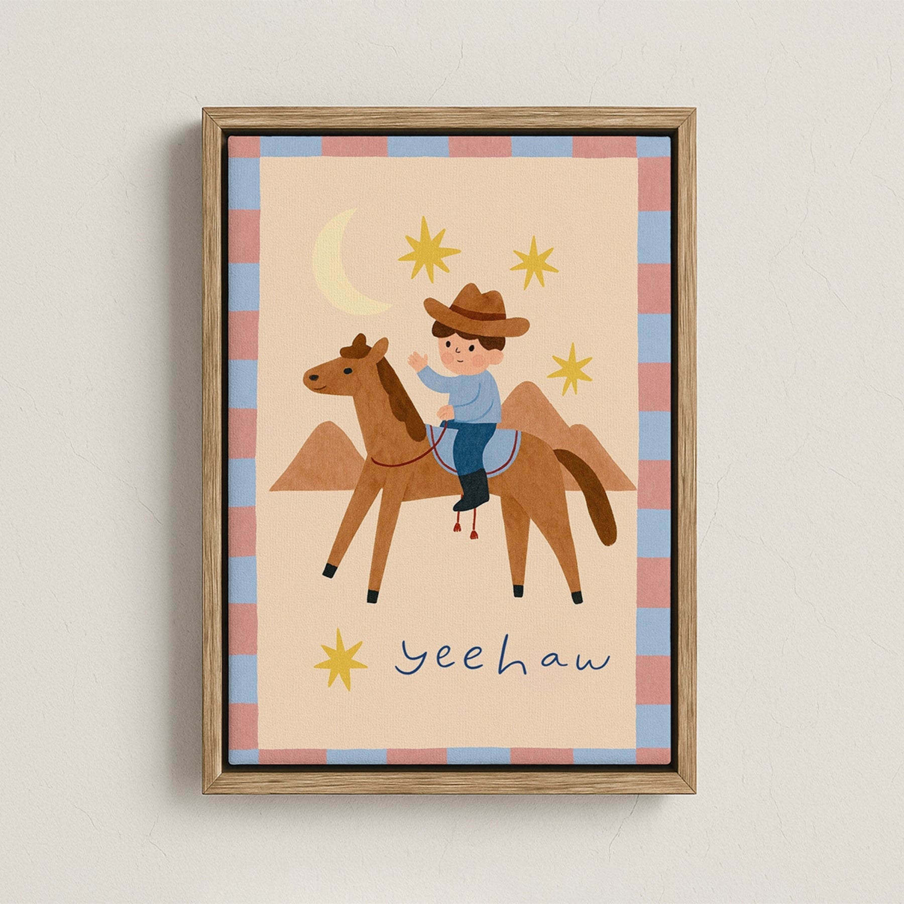 Yeehaw Cowboy Nursery Canvas Print