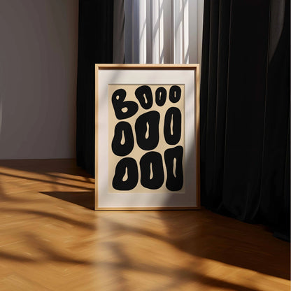 BOOOO Halloween Print – Minimalist Spooky