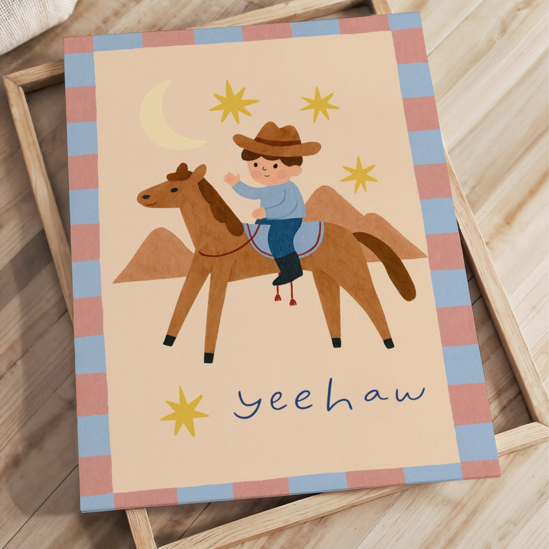 Yeehaw Cowboy Nursery Canvas Print