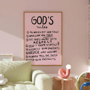 God's Rules – Christian Wall Art