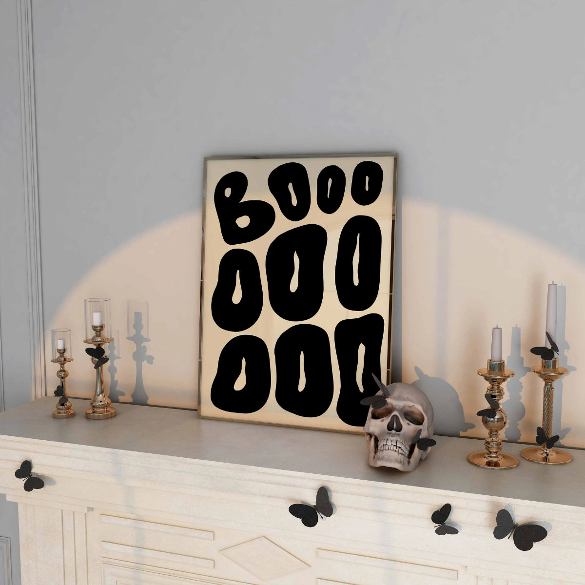 BOOOO Halloween Print – Minimalist Spooky