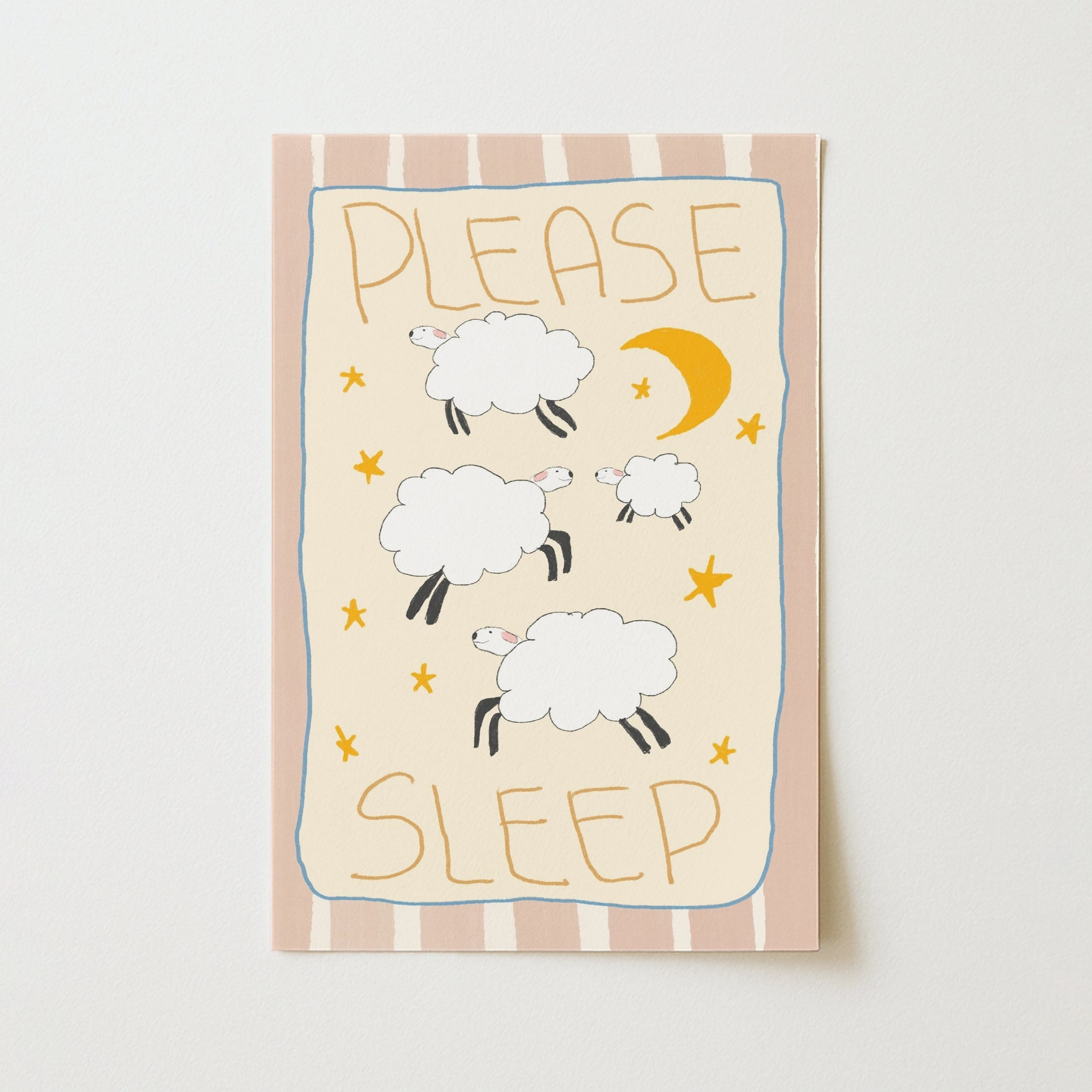 Décoration murale « Veuillez dormir » – Affiche de chambre d'enfant « Mouton »