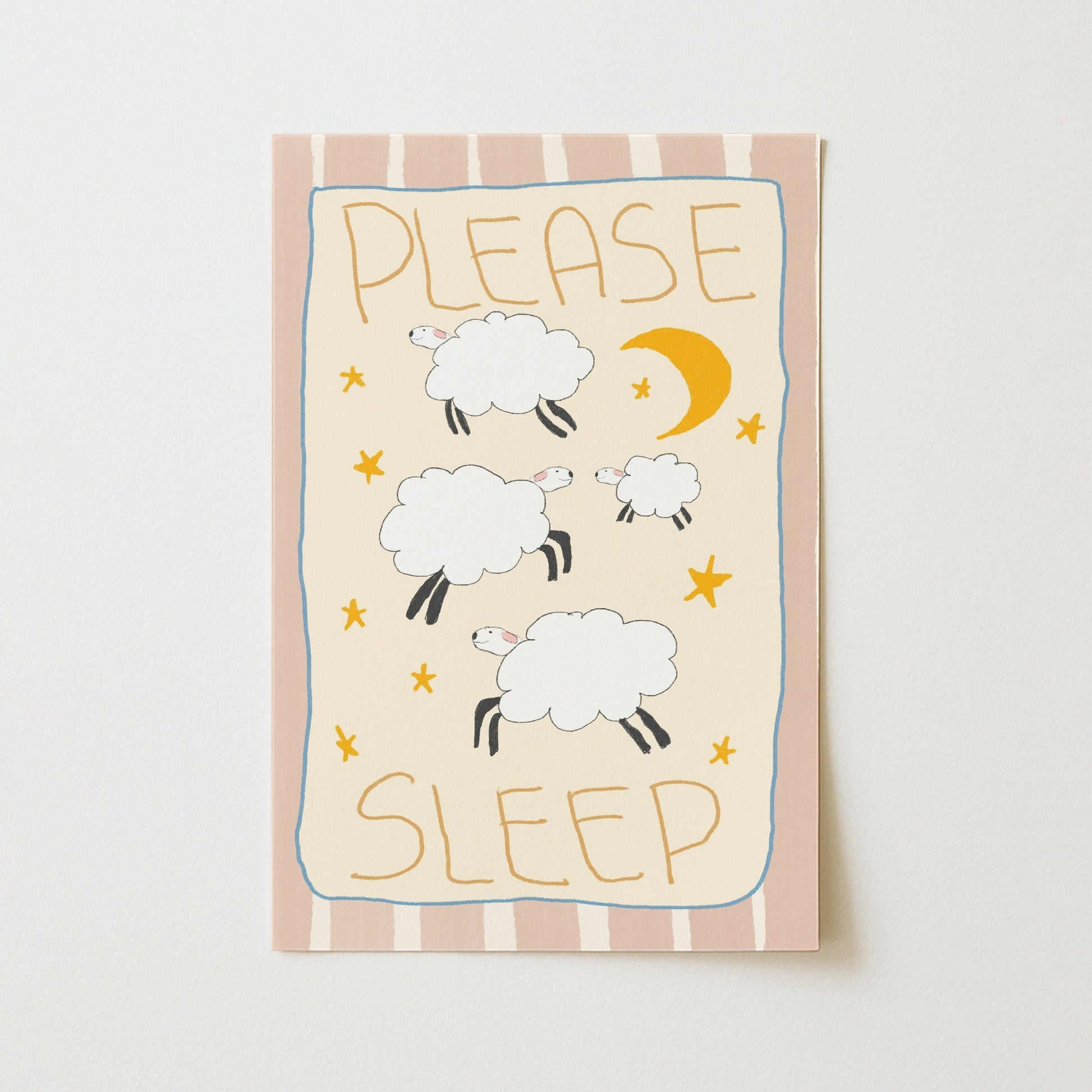 Décoration murale « Veuillez dormir » – Affiche de chambre d'enfant « Mouton »