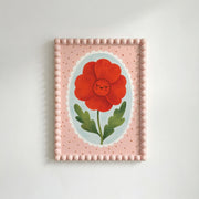 Smiling Red Flower – Nursery & kids wall art