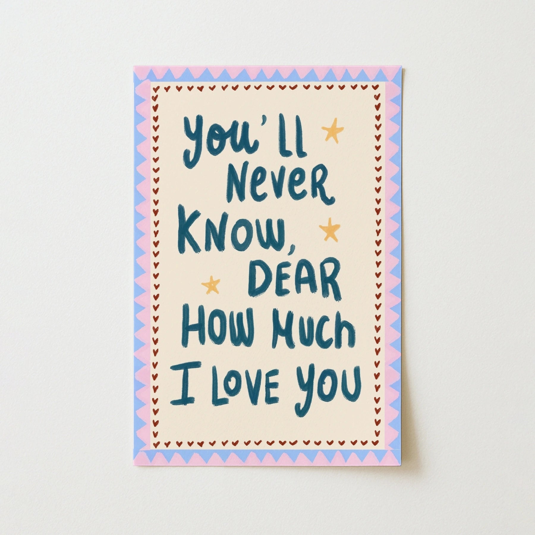 Poster pour chambre de bébé avec citation d’amour