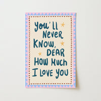 Poster pour chambre de bébé avec citation d’amour