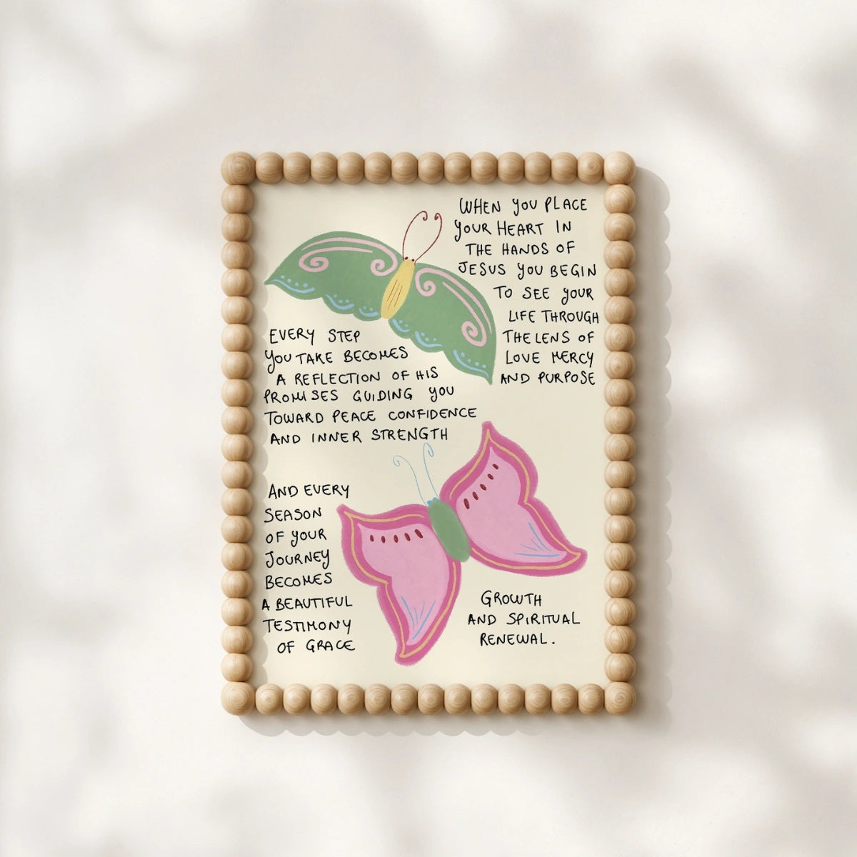 Christian Butterfly Wall Art, Christian Wall Decor