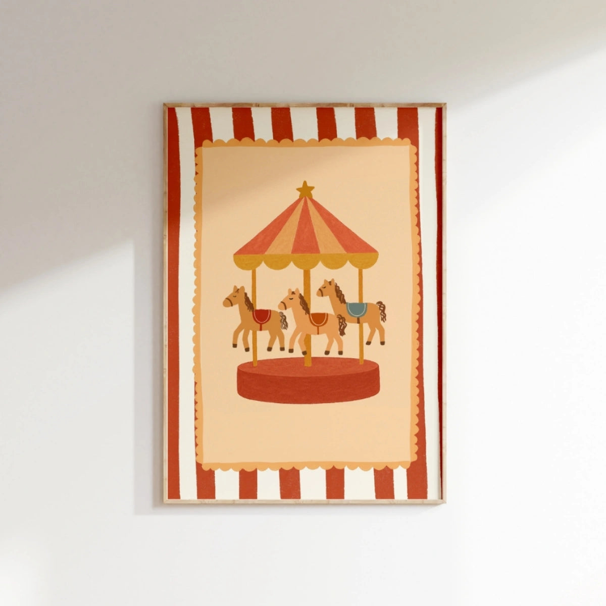 Carousel Horse Nursery Print, Circus Nursery Decor