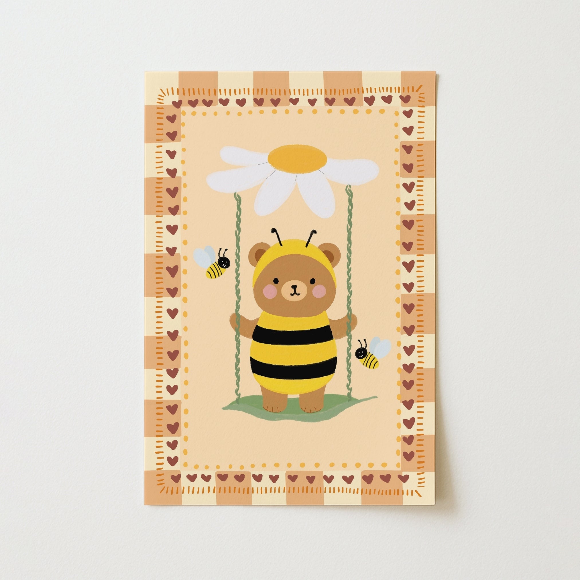 Bee Bear Nursery Print