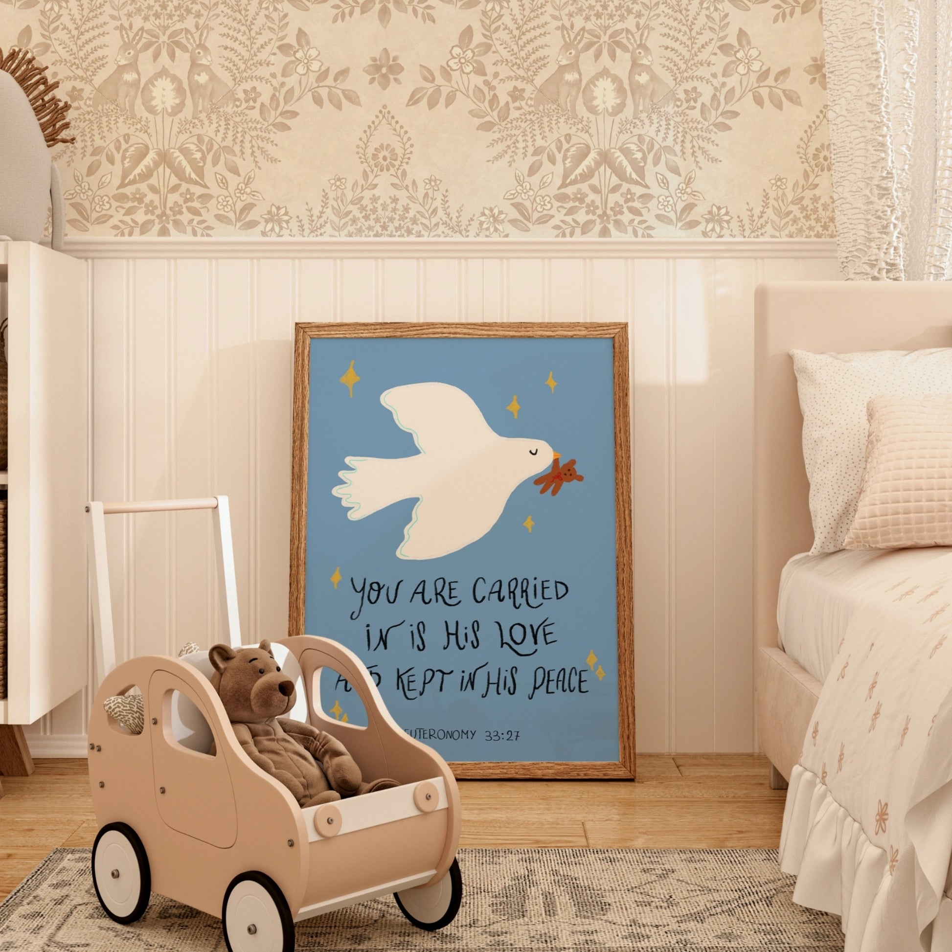 Dove Religious Nursery Poster