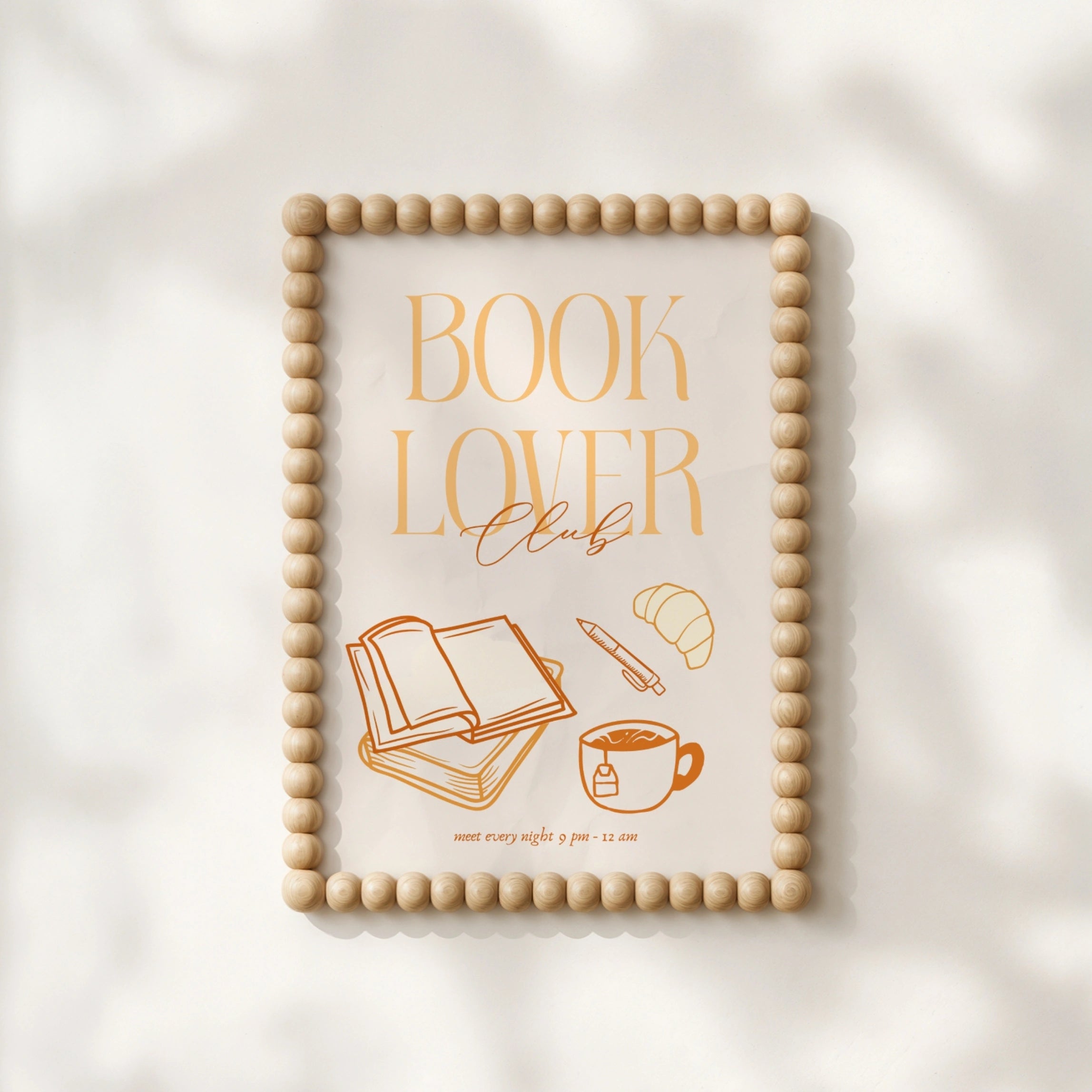 Book Lover Club Wall Art – Cozy Bookish Printable