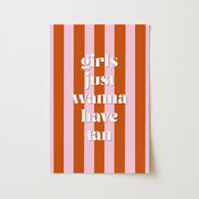 Girls Just Wanna Have Tan – Coastal Wall Art