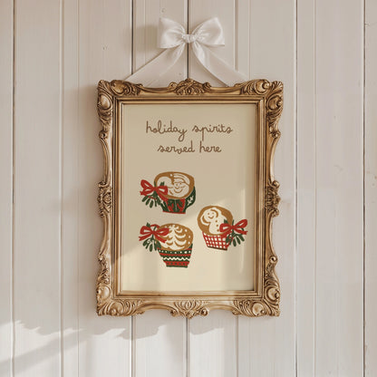 Holiday Spirits Served Here Print