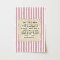 Stampa Cristiana Matteo 16:18, Decorazione da Parete Cristiana