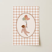 Flying Bear with Balloons – Nursery & Kids Wall Art