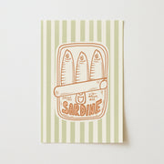 Sardine green Stripes – Kitchen Wall Art
