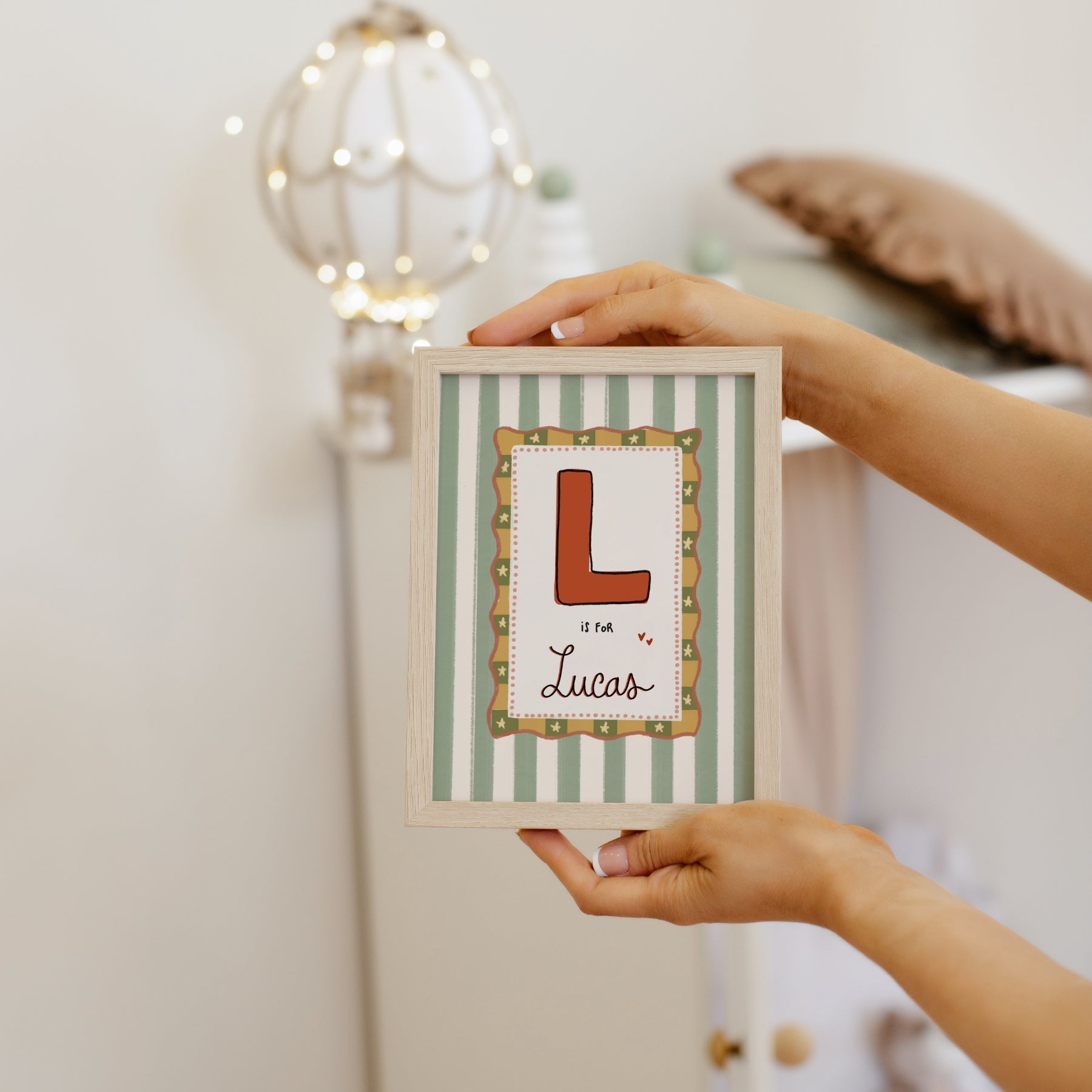 Personalized Nursery Name Wall Print
