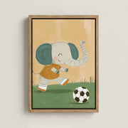 Soccer Elephant – Nursery & Kids Canvas Wall Art