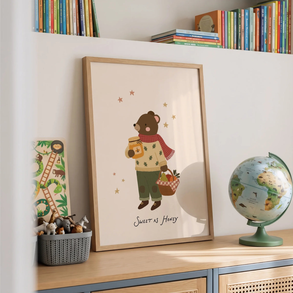 Sweet as Honey Bear – Nursery & Kids Wall Art