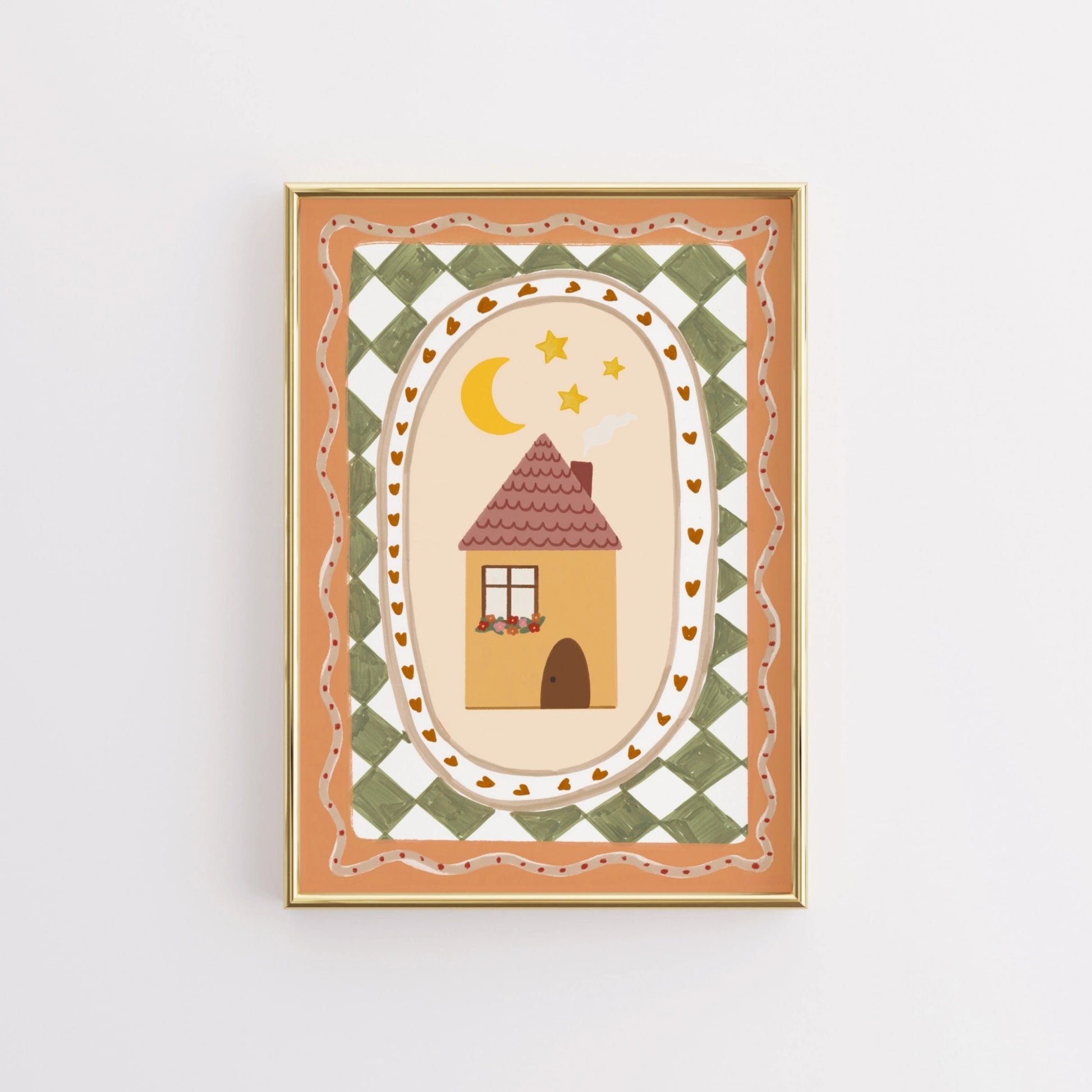 Affiche cottage douillet pour chambre d’enfant