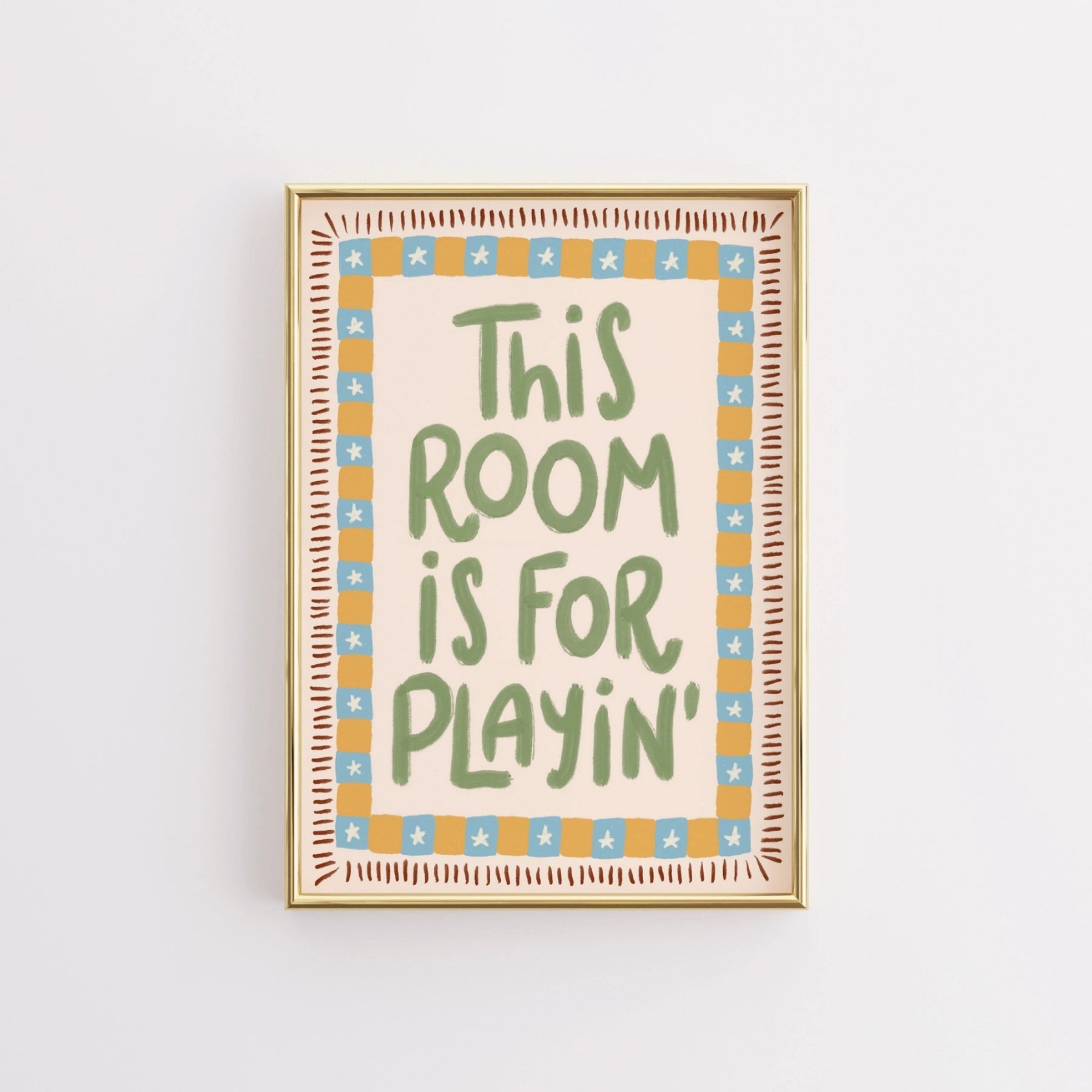 This Room Is For Playin Nursery Wall Art, Colorful Kids Decor