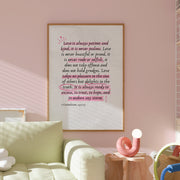 1 Corinthians 13 Pink – Christian Wall Art