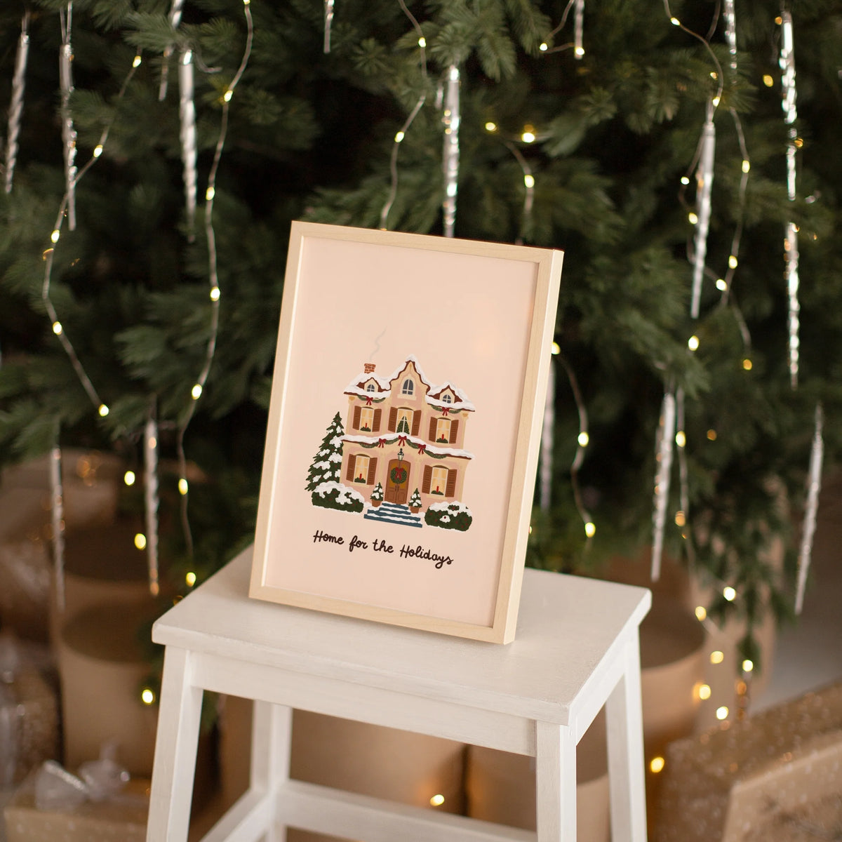 Home for the Holidays Cottage – Christmas Wall Art