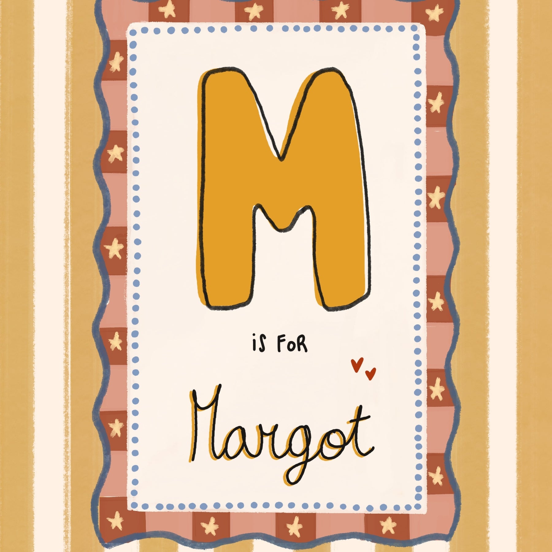 Personalized Nursery Name Wall Print