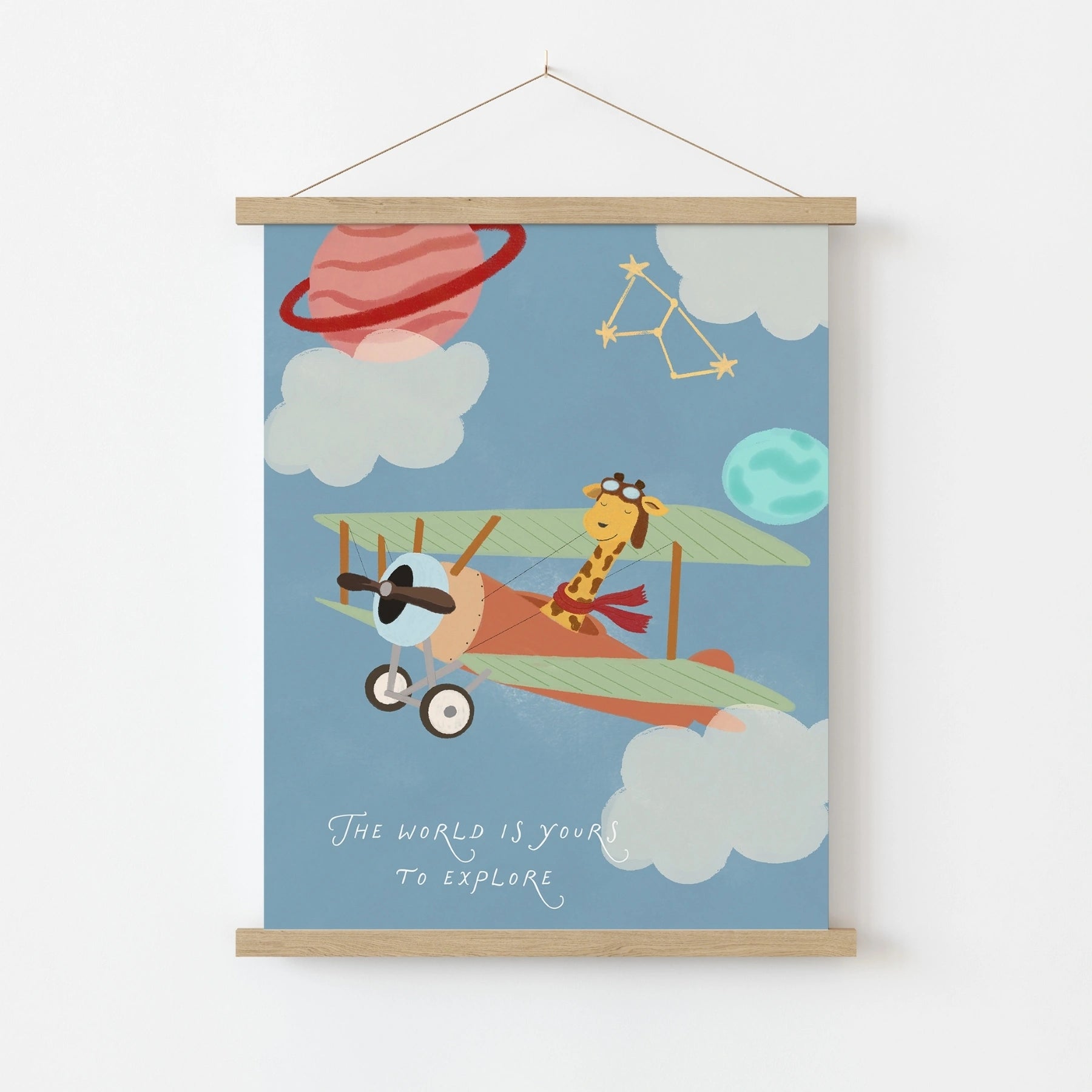 Stampa di giraffa su aeroplano