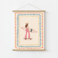 Coastal Cowgirl Surfer Wall Art