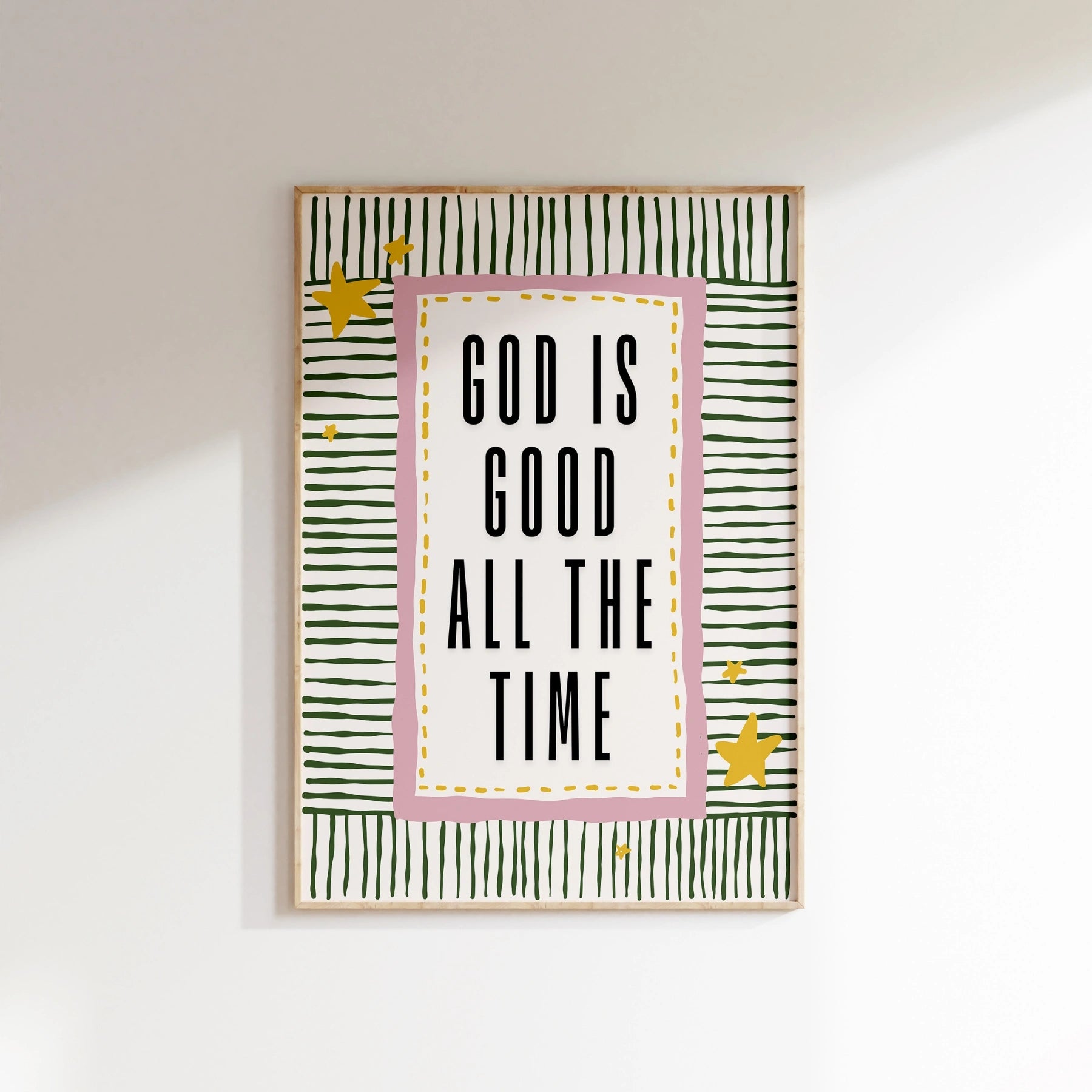Dio è Buono in Ogni Momento, Decorazione da Parete Cristiana