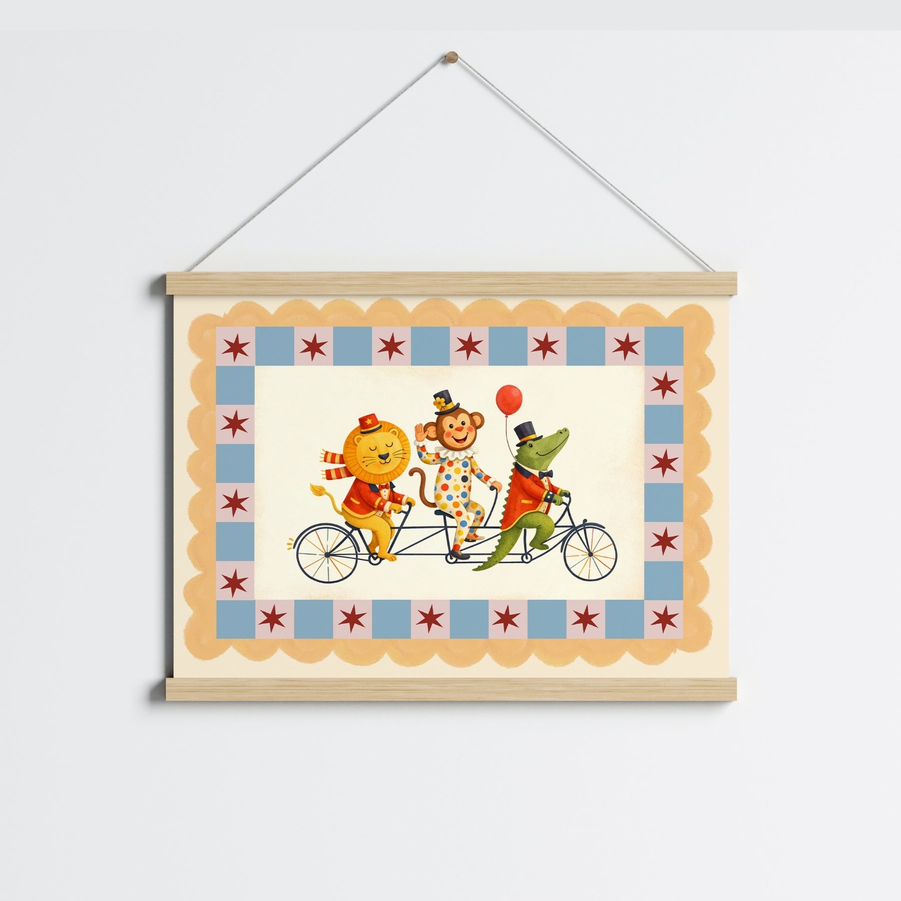 Circus Animal Parade Nursery Print, Circus Nursery Decor