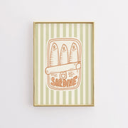 Sardine green Stripes – Kitchen Wall Art
