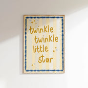 Twinkle Little Star Yellow Stripes – Nursery & Kids Wall Art
