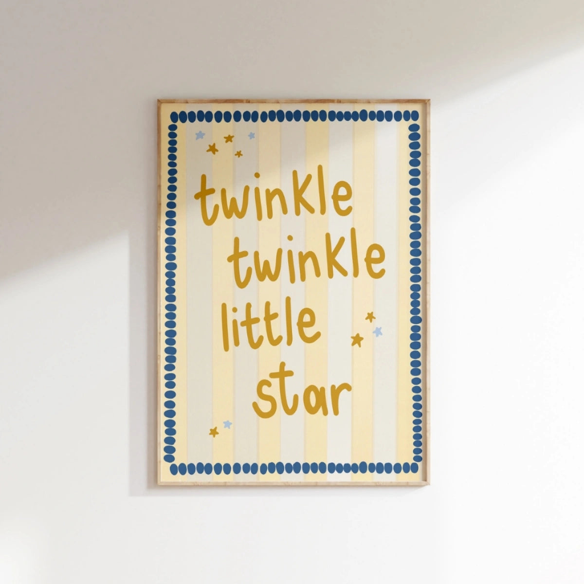 Décoration murale « Twinkle Twinkle Little Star » – Citation pour chambre de bébé, décoration de chambre de garçon