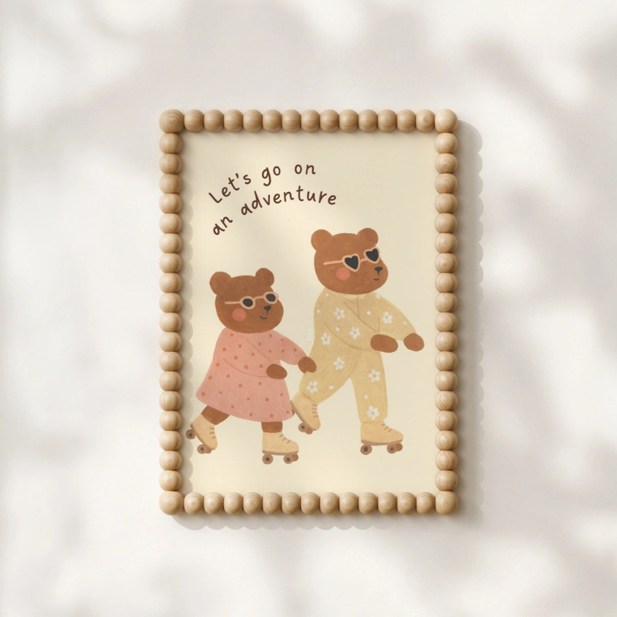 Bear Nursery Print - Let’s Go on an Adventure Wall Art, Colorful Kids Decor