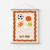 Let’s Play Sports Nursery Wall Art