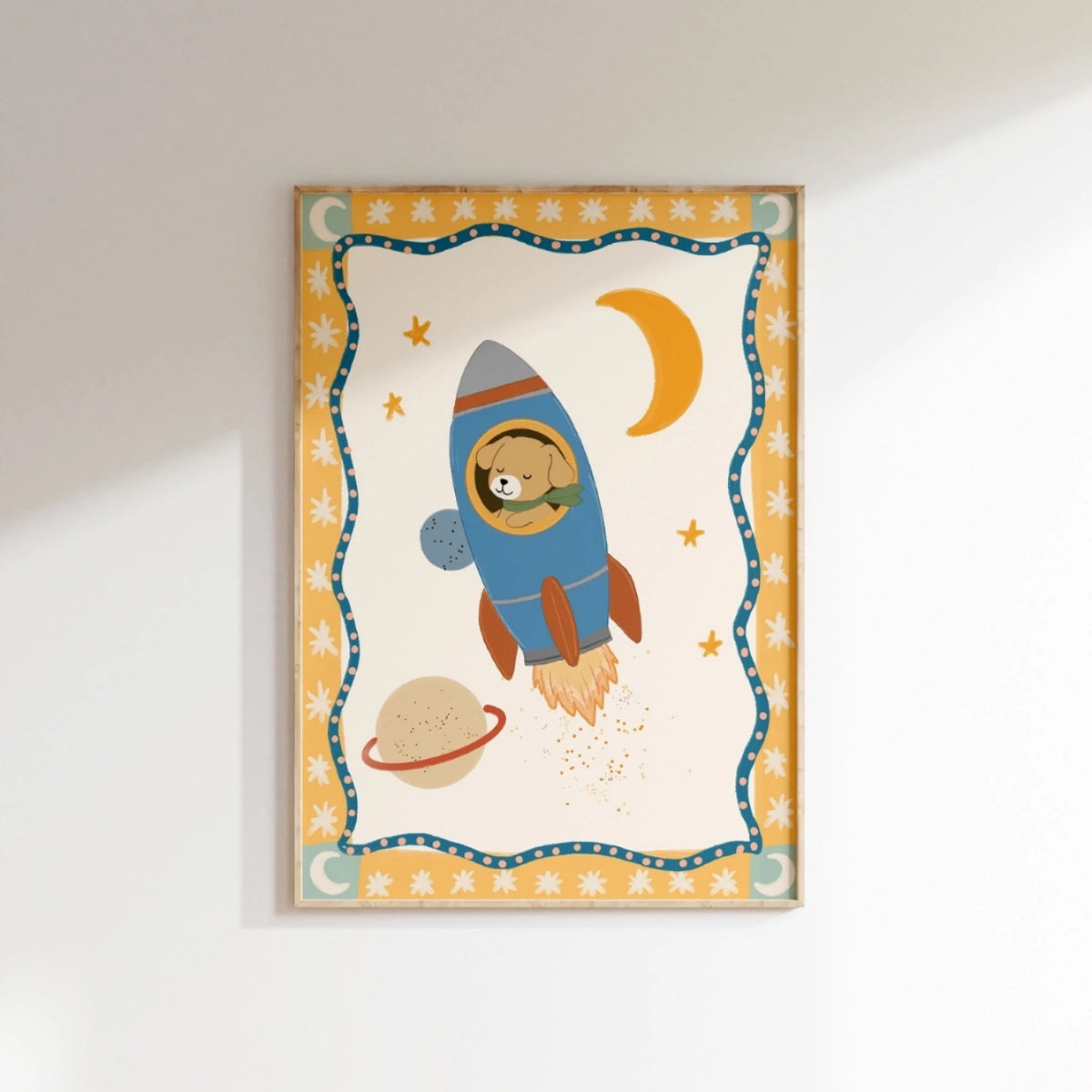 Rocket Nursery Wall Art, Space Nursery Decor