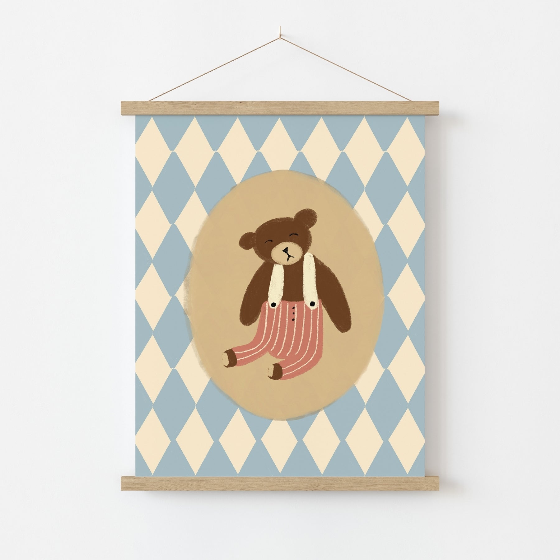 Vintage Teddy Bear Nursery Print, Vintage Nursery Decor